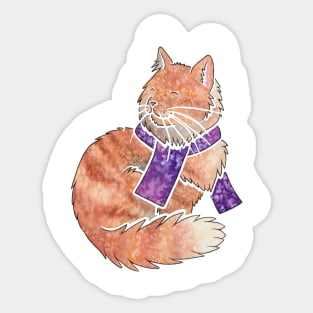 Watercolour Maine Coon cat Sticker